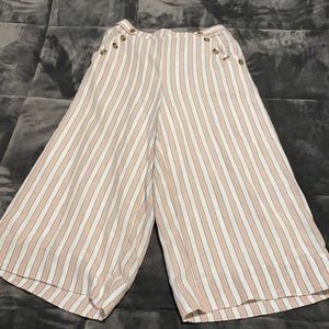 American Eagle Striped Pink Wide Leg Pants